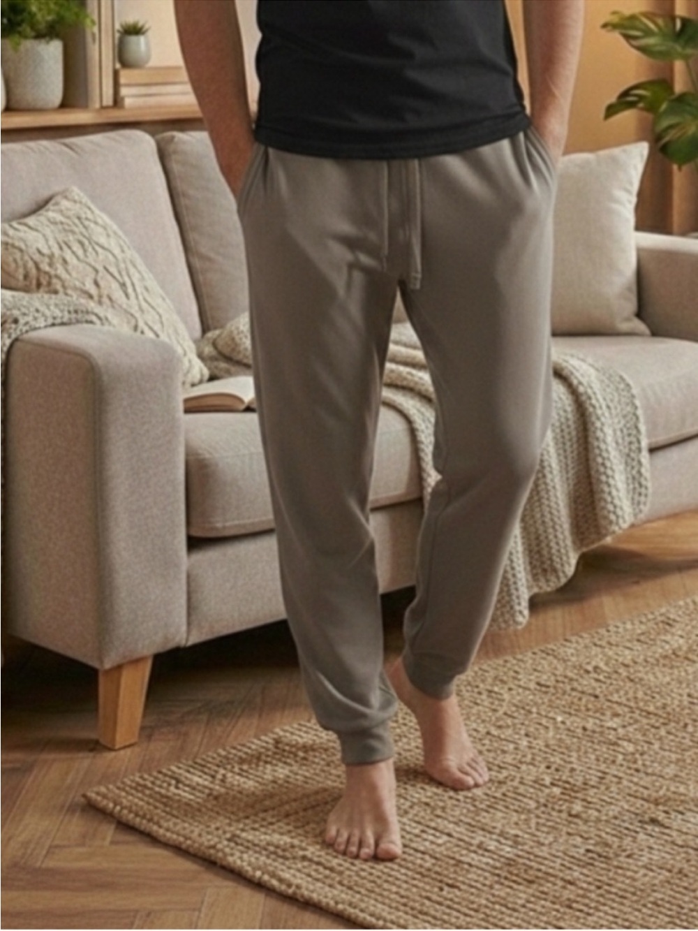 Lole lightweight lounge Jogger - Tan - small